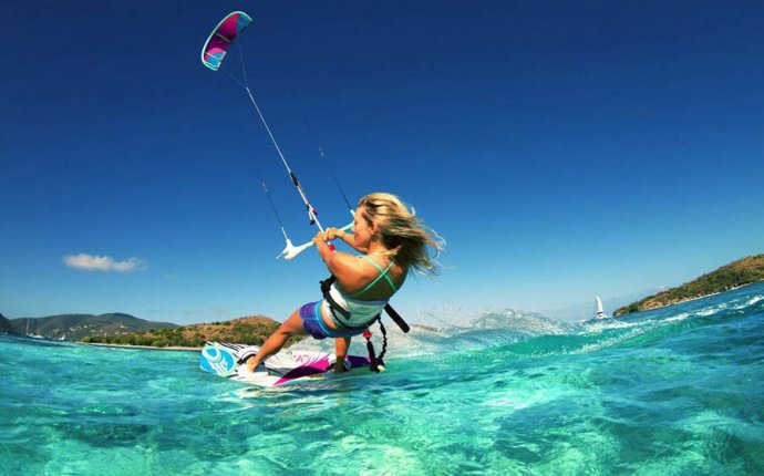 Серфинг на парашюте, серфинг с парашютом на воде